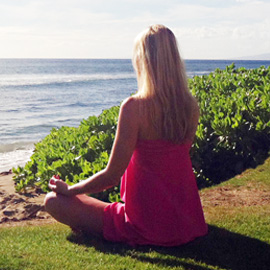 beach yoga meditation in Maui